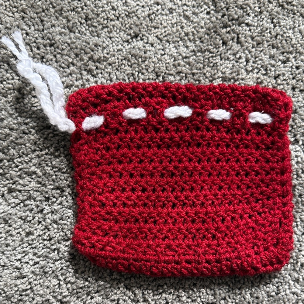 Crochet Drawstring Pouch - Picture 3 of 8